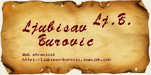 Ljubisav Burović vizit kartica